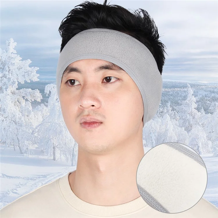 BN008 Faixa de Aquecimento de Ouvido de Inverno Polar Fleece Outdoor Sports Ciclismo Corrida Banda à Prova de Vento - Azul Céu