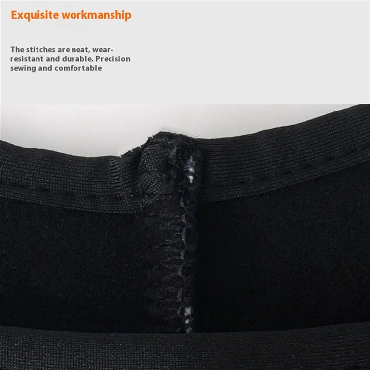 Outdoor Winter Earmuff Headband Faux Cashmere Forehead Protection Cycling Running Warm Hair Band - Black