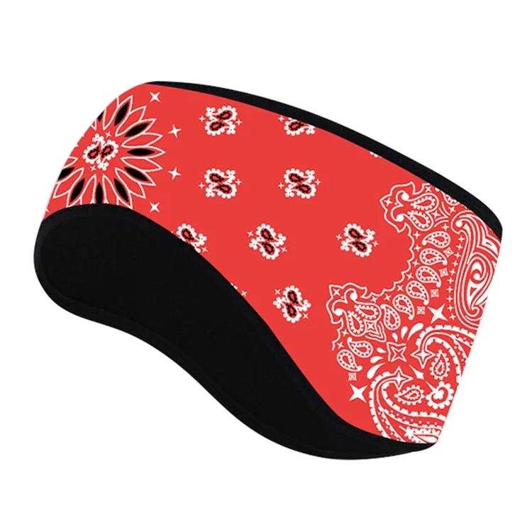 Outdoor-Winter-Ohrenwärmer-Stirnband aus Kunstkaschmir, Stirnschutz zum Radfahren, Laufen, Warm halten - Rot