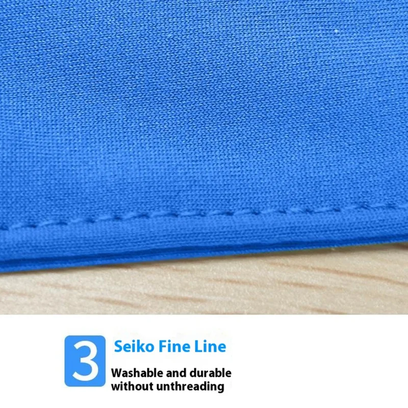 105 Tennis Headband Moisture Wicking Sports Cycling Milk Silk Quick Dry Adjustable Sweatband - Navy Blue