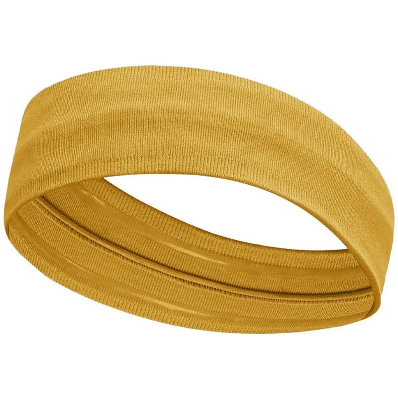 Sports Headband for Adults / Children Moisture Wicking Hairband Athletic Towel Head Sweat Bands - Yellow