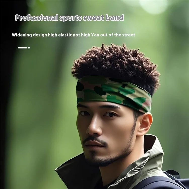 Sweat Wicking Outdoor Sports Wide Headband for Yoga / Cycling / Running Breathable Sweatband - MCFD-052