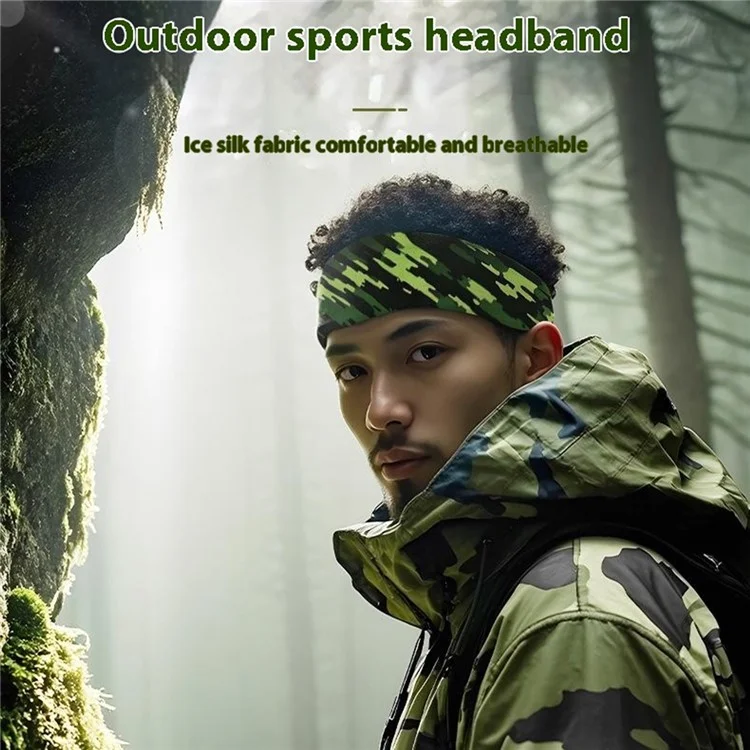 Sweat Wicking Outdoor Sports Wide Headband for Yoga / Cycling / Running Breathable Sweatband - MCFD-052