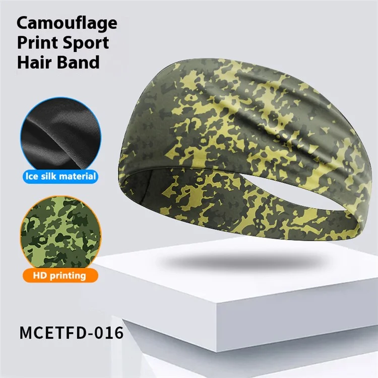 Camouflage Print Headband for Kids Breathable Sports Sweatband Children Basketball Running Hair Band - MCETFD-016