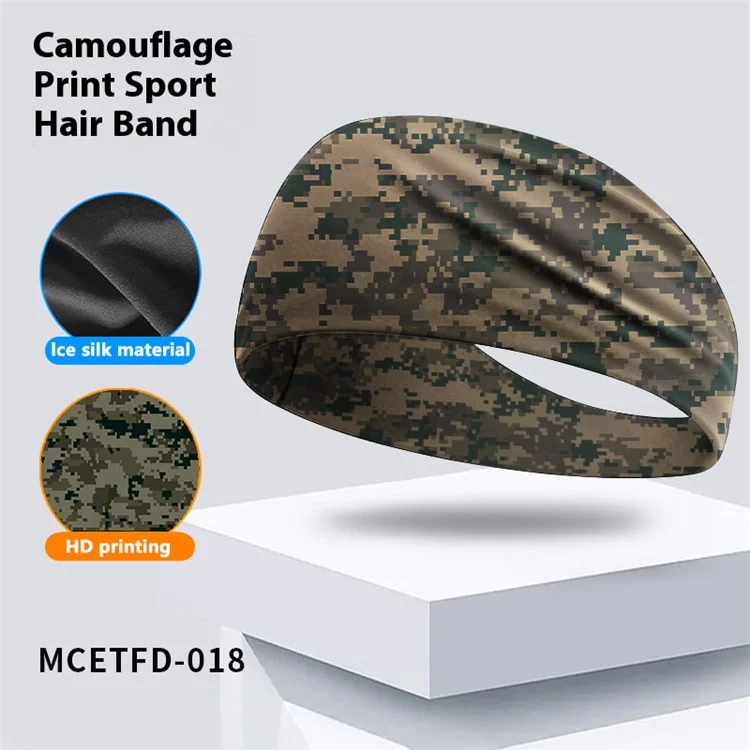 Bandeau de sport à imprimé camouflage pour enfants, respirant, pour basket et course, serre-tête - MCETFD-018