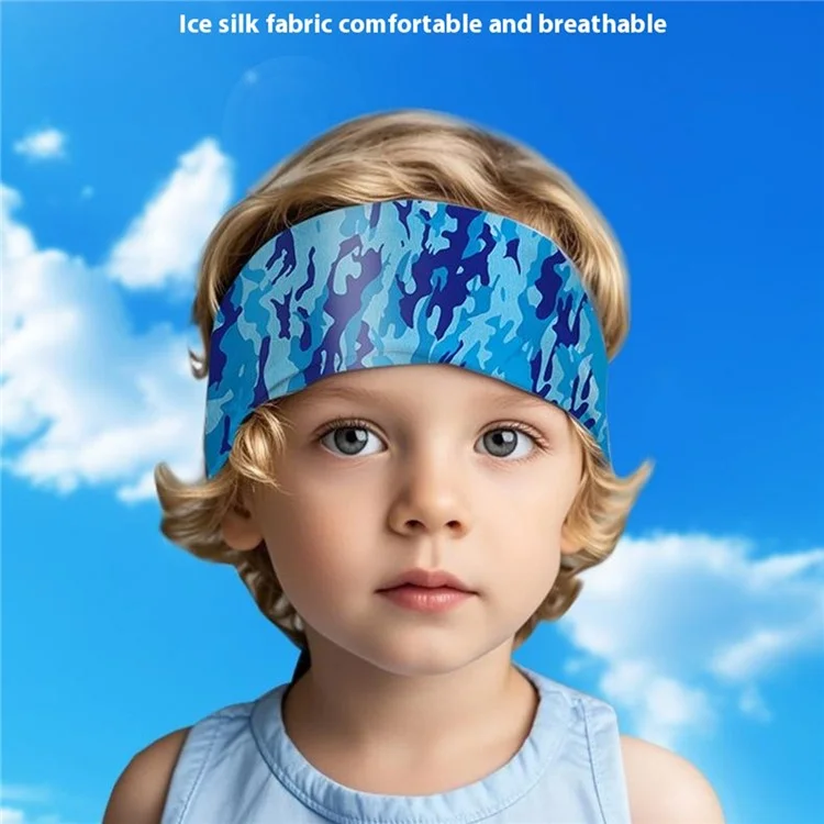 Bandeau de sport à imprimé camouflage pour enfants, respirant, pour basket et course, serre-tête - MCETFD-018