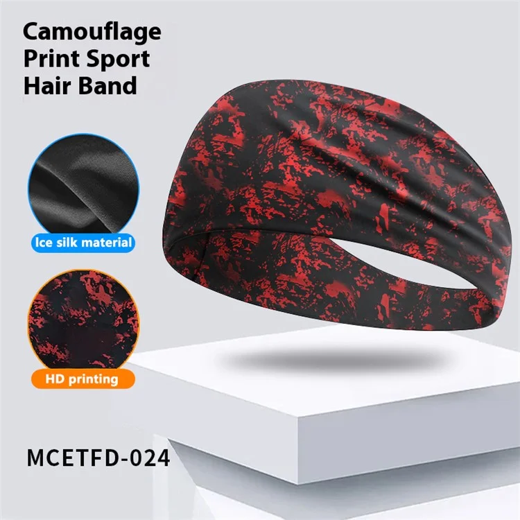 Bandeau Camouflage pour Enfants Respirant Serre-Tête de Sport Enfants Basket-ball Course à Cheveux Band - MCETFD-024