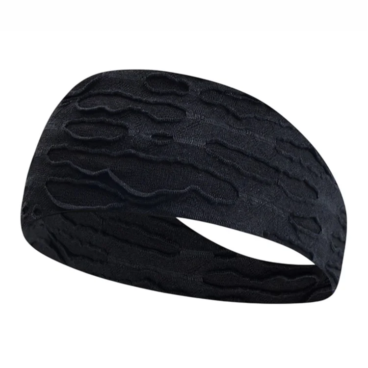 Faixa de Cabeça Esportiva Absorvente de Suor Elástica e Respirável para Corrida / Fitness / Atividades ao Ar Livre - Adulto / Preto