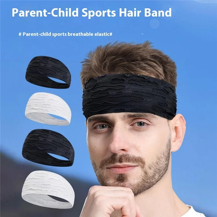 Faixa de Cabeça Esportiva Absorvente de Suor Elástica e Respirável para Corrida / Fitness / Atividades ao Ar Livre - Adulto / Preto
