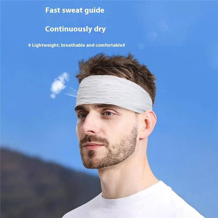 Faixa de Cabeça Esportiva Absorvente de Suor Elástica e Respirável para Corrida / Fitness / Atividades ao Ar Livre - Adulto / Preto