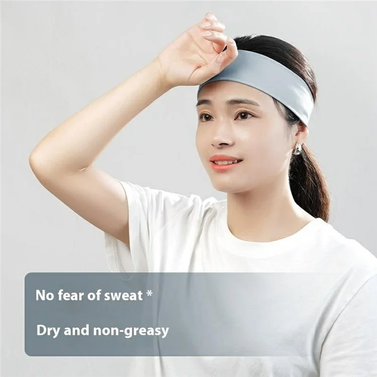 SK026 Unisex Sports Headband Cycling Basketball Running Fitness Yoga Moisture Wicking Elastic Hair Band - Baby Blue