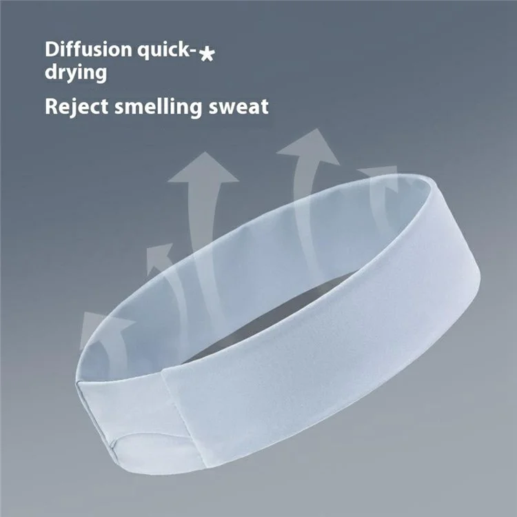 SK026 Unisex Sports Headband Cycling Basketball Running Fitness Yoga Moisture Wicking Elastic Hair Band - Baby Blue