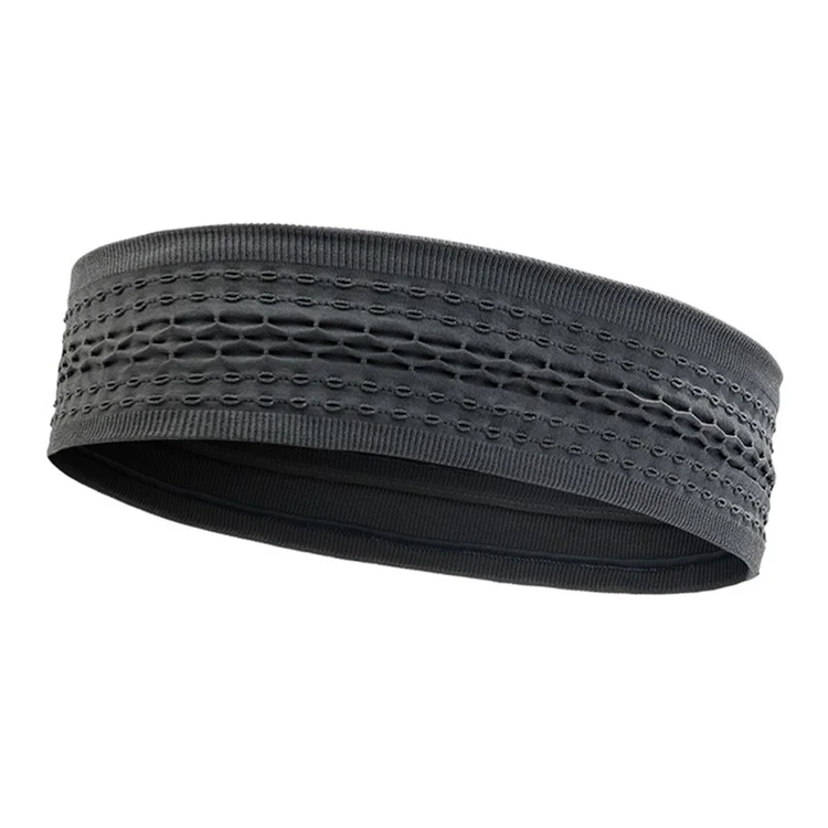 SK025 Sports Headband Yoga Running Basketball Cycling Sweat Wicking Quick Dry Hairband - Grey