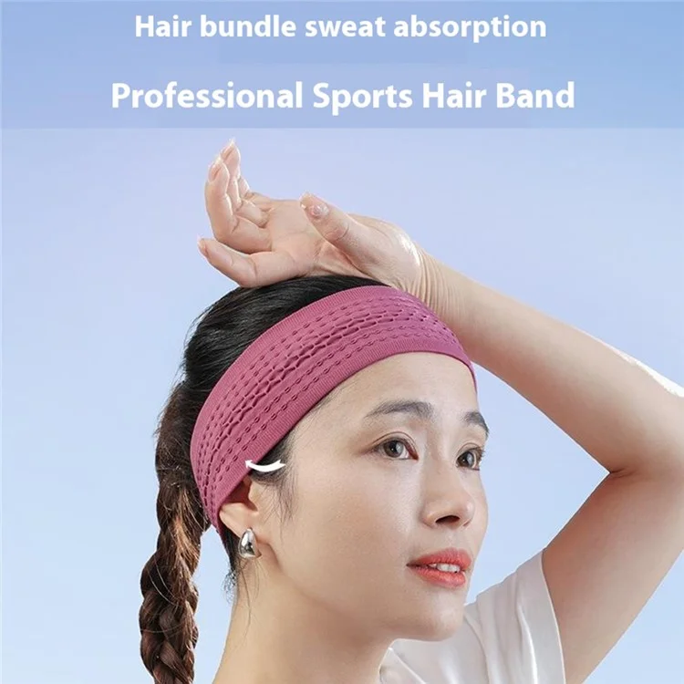 SK025 Sports Headband Yoga Running Basketball Cycling Sweat Wicking Quick Dry Hairband - Grey