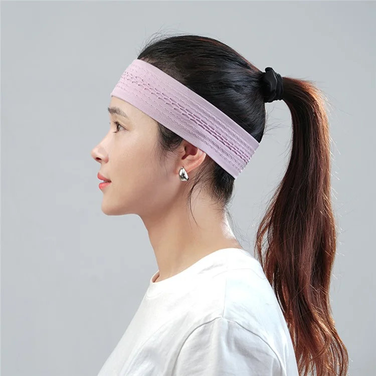 SK025 Sports Headband Yoga Running Basketball Cycling Sweat Wicking Quick Dry Hairband - Grey
