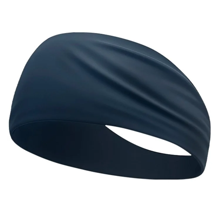Sommer Kinder Sport Stirnband aus Milchseide, Schweißableitend, Atmungsaktiv, Elastisches Haarband für Laufen und Outdoor-Aktivitäten - Marineblau