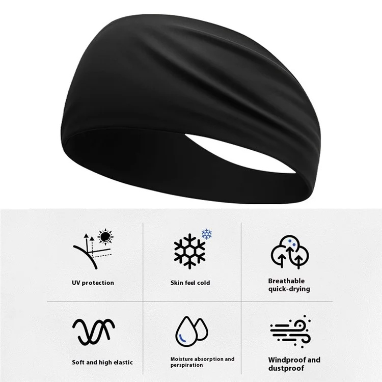 Sommer Kinder Sport Stirnband aus Milchseide, Schweißableitend, Atmungsaktiv, Elastisches Haarband für Laufen und Outdoor-Aktivitäten - Marineblau