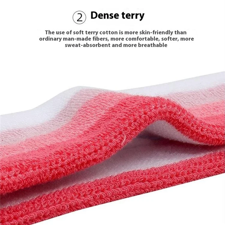 Faixa de Cabeça Esportiva Absorvente de Suor Unissex 19x5cm para Corrida, Fitness, Yoga e Lavagem Facial - Rosa