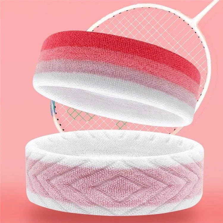 Faixa de Cabeça Esportiva Absorvente de Suor Unissex 19x5cm para Corrida, Fitness, Yoga e Lavagem Facial - Rosa