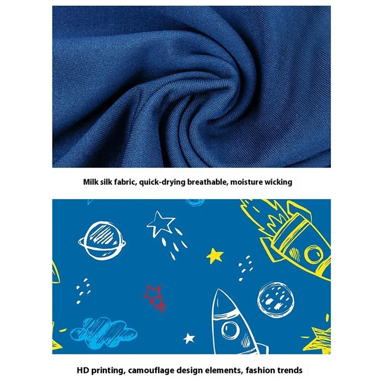 Bandeau de sport pour enfants Large, Respirant, Absorbant la transpiration, Imprimé Cartoon - YHETFD-001