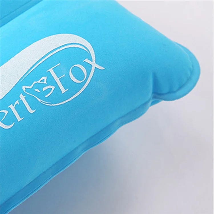 DESERT&FOX Almohada de Camping Ultraligera Hinchable Camping Playa Diseño Ergonómico para Siesta - Azul Bebé 