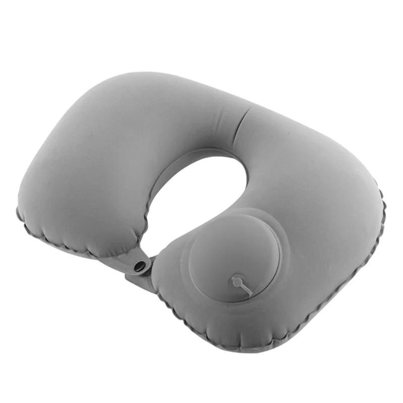 928 Travel Neck Pillow Automatic Inflatable Head Support U-Shaped Ultralight Neck Support for Office Car Rest - Grey