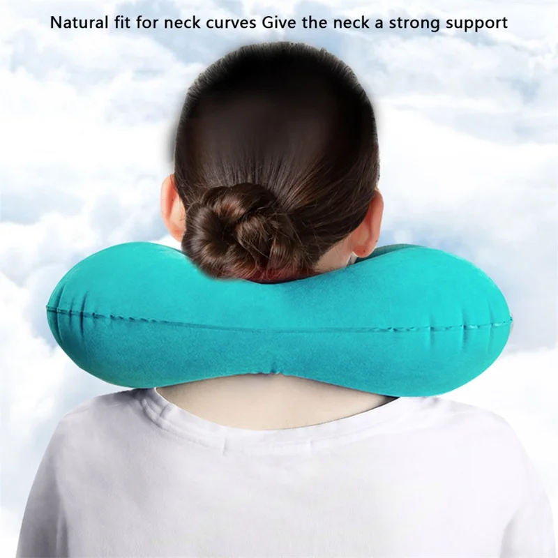 928 Travel Neck Pillow Automatic Inflatable Head Support U-Shaped Ultralight Neck Support for Office Car Rest - Grey