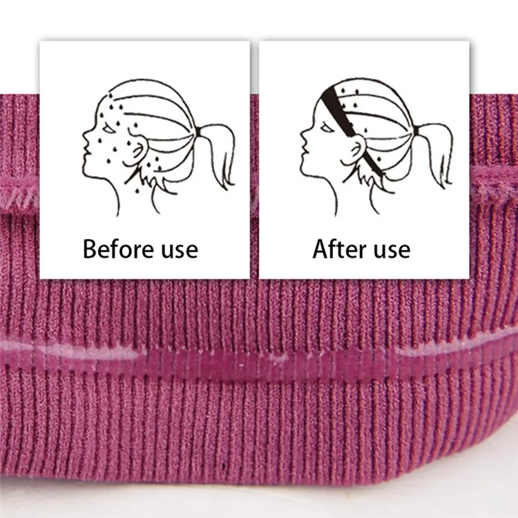 Elastic Sweatband Breathable Quick Dry Sports Headband Yoga Exercise Hair Band Workout Hair Wrap - Russet-red