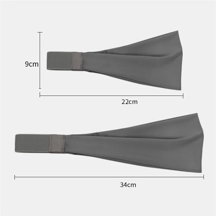 C30 Sports Yoga Sudoroso Absorbente Elástico Sudor Banda Elástica Diadema Yoga Gimnasio Entrenamiento Envolver el Pelo - Negro