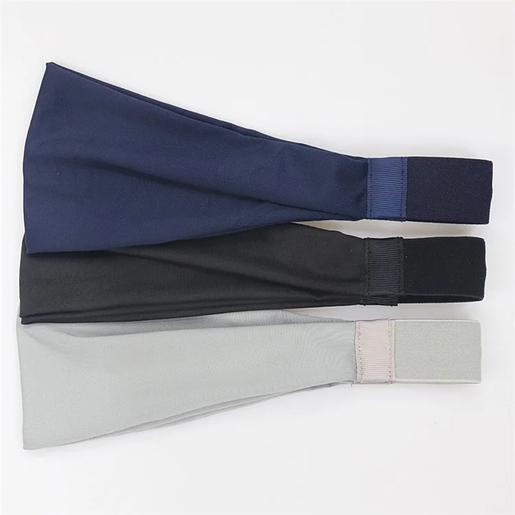 C30 Sports Yoga Sudoroso Absorbente Elástico Sudor Banda Elástica Diadema Yoga Gimnasio Entrenamiento Envolver el Pelo - Negro
