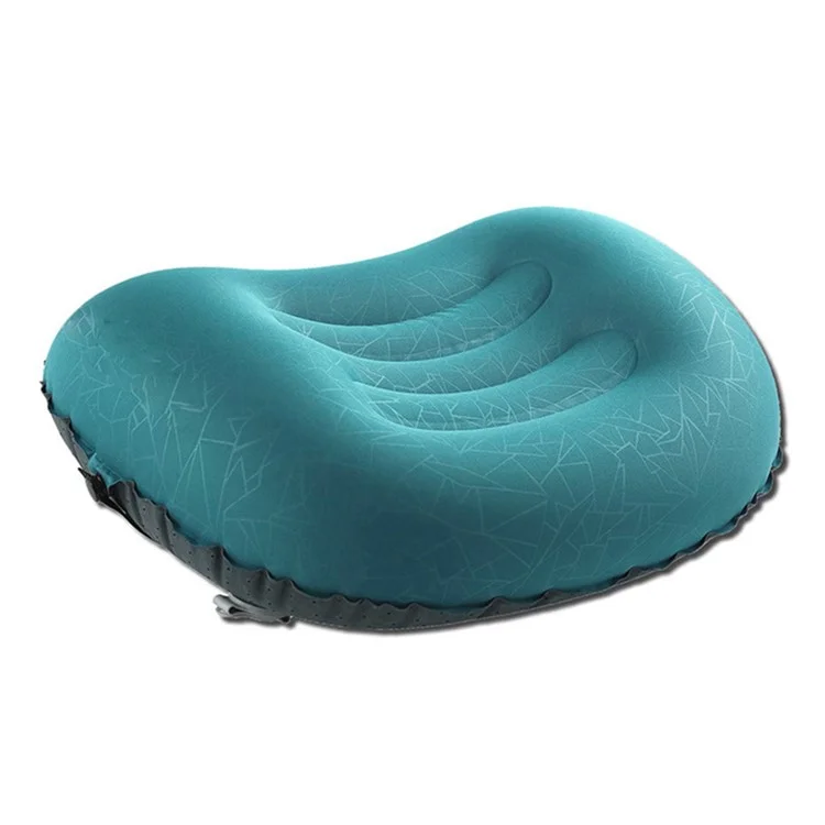 GM-SIP10 Inflatable Camping Pillows Fabric+TPU Blow Up Air Pillow with Strap for Camping Hiking - Blue