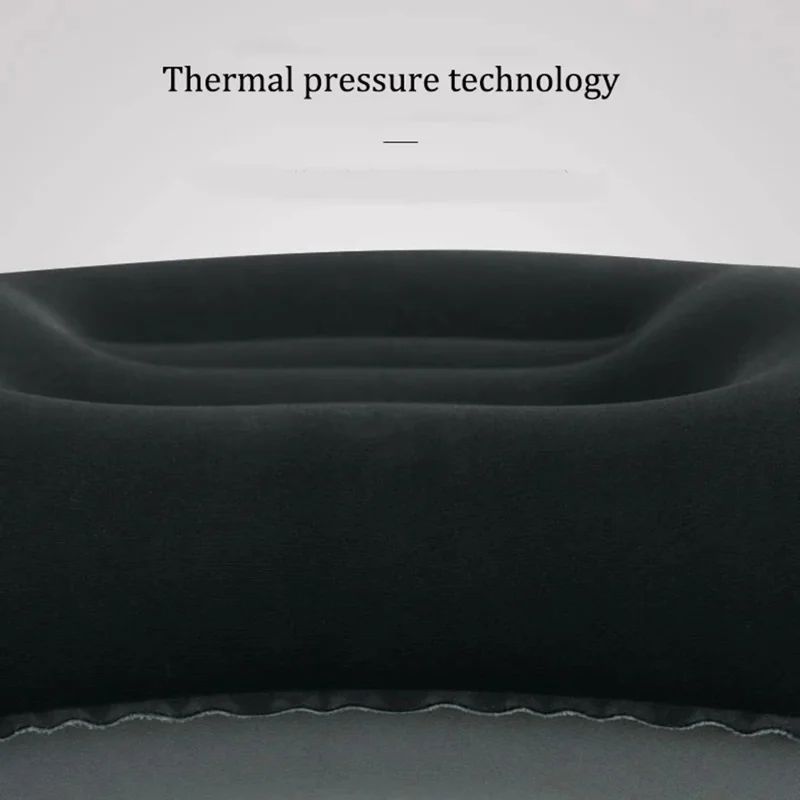 GM-SIP10 Inflatable Camping Pillows Fabric+TPU Blow Up Air Pillow with Strap for Camping Hiking - Orange