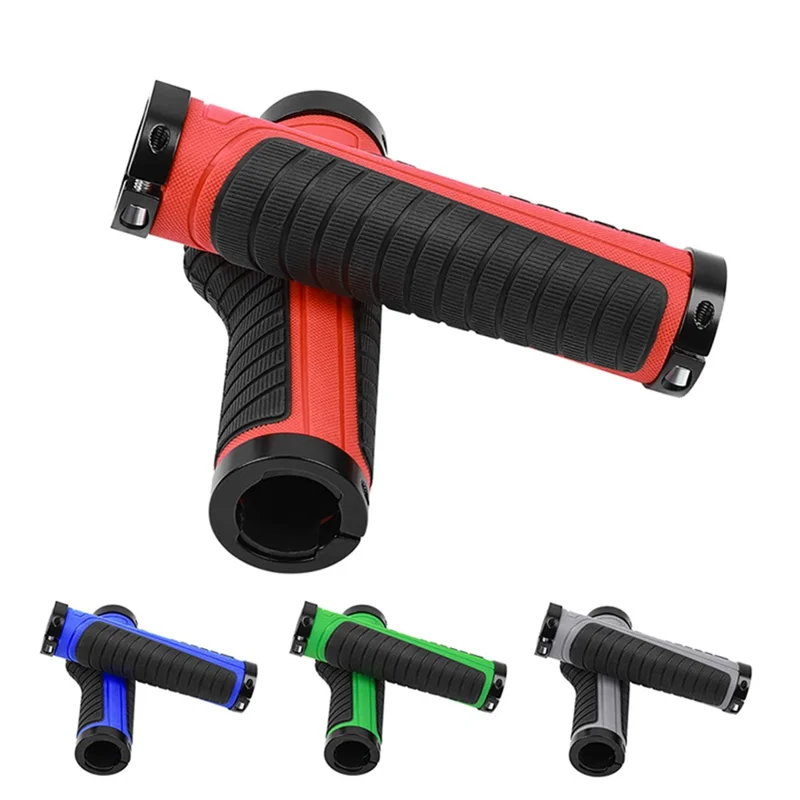 Manopole Per Manubrio In Bicicletta A West Biking Block-on Bicycle Grips Maniglia Barra Terrota Con Impugnature Di Blocco - Grigio