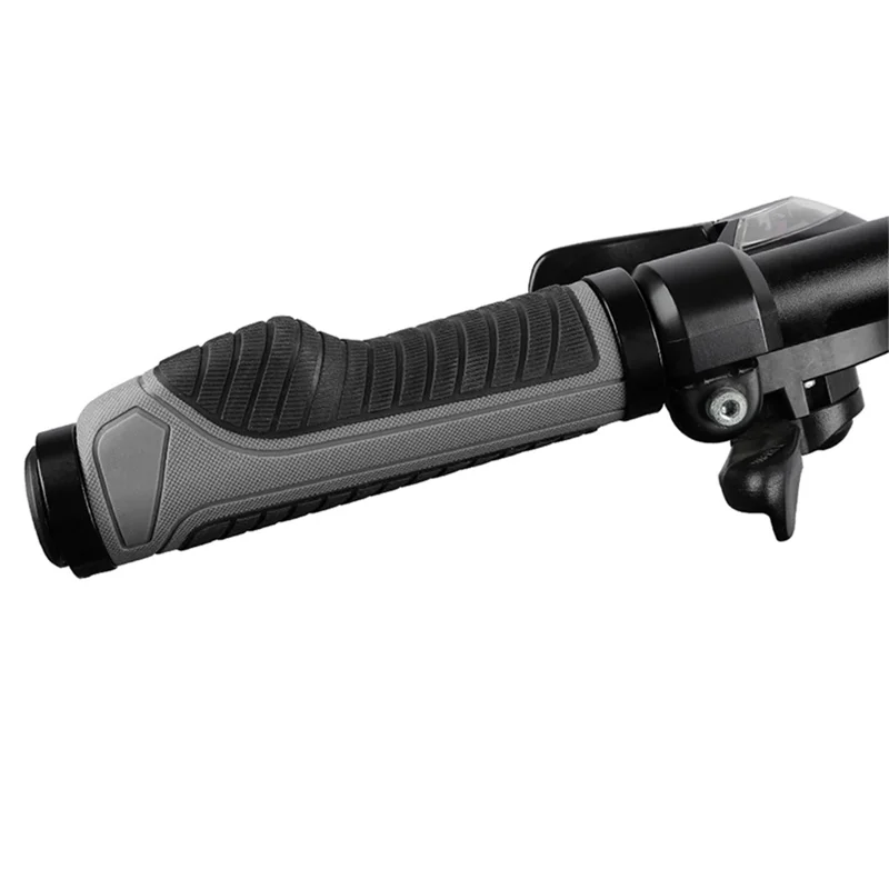 Manopole Per Manubrio In Bicicletta A West Biking Block-on Bicycle Grips Maniglia Barra Terrota Con Impugnature Di Blocco - Grigio