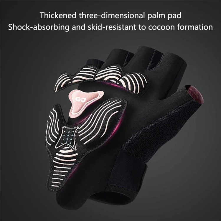 GOLOVEJOY XG78 1 Pair Fitness Men's Gloves Breathable Half Finger Women's Hand Gloves - Black / XXL