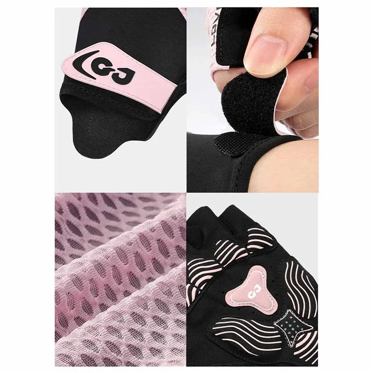 GOLOVEJOY XG78 1 Pair Fitness Men's Gloves Breathable Half Finger Women's Hand Gloves - Black / XXL