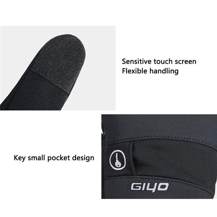 GIYO S-13 1 Pair Polyester Full Finger  MTB Cycling Gloves Touchscreen Hand Gloves - Size: S