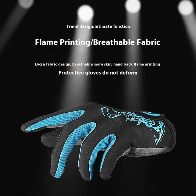 KYNCILOR A0026 1 Pair Breathable Cycling Gloves Shock-Absorbed Gym Hand Gloves with Touch Screen Function - Blue / S