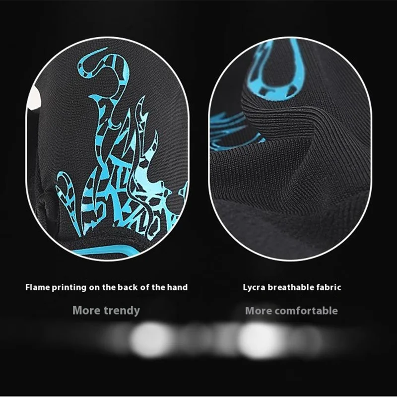 KYNCILOR A0026 1 Pair Breathable Cycling Gloves Shock-Absorbed Gym Hand Gloves with Touch Screen Function - Black / M