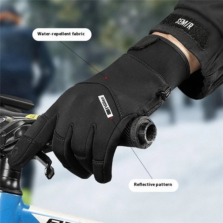 VILICO A0098 1 Pair Winter Thermal Cycling Gloves Waterproof Skiing Touch Screen Hand Gloves - S