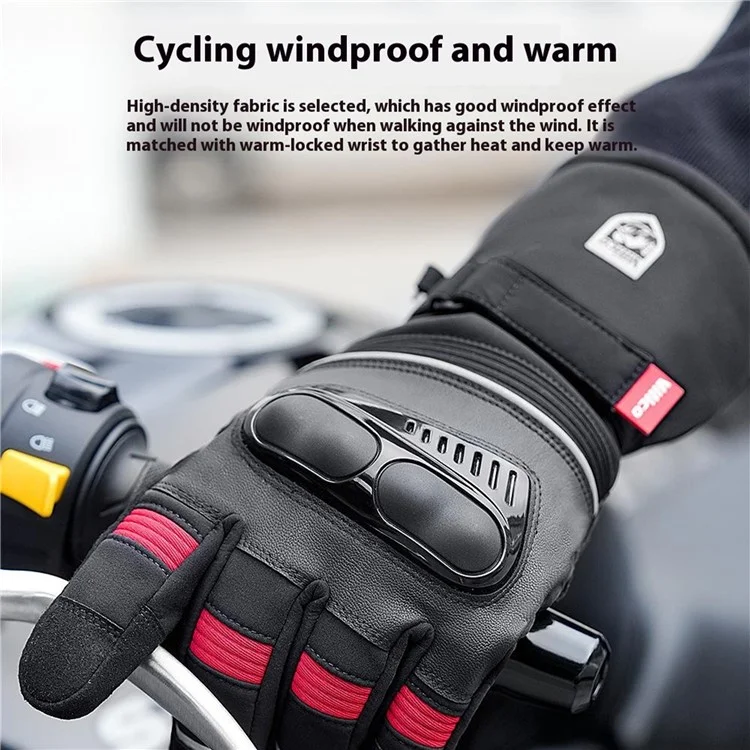 VILICO A0088 1 Paire de Gants Imperméables et Coupe-Vent d'Hiver pour Cyclisme avec Écran Tactile - M