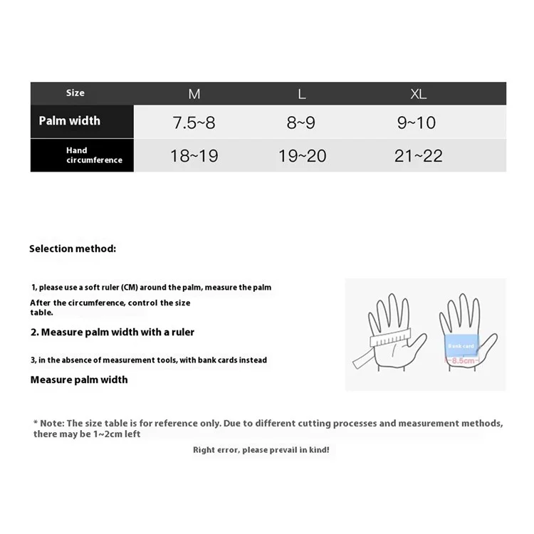 VILICO A0088 1 Paire de Gants Imperméables et Coupe-Vent d'Hiver pour Cyclisme avec Écran Tactile - M