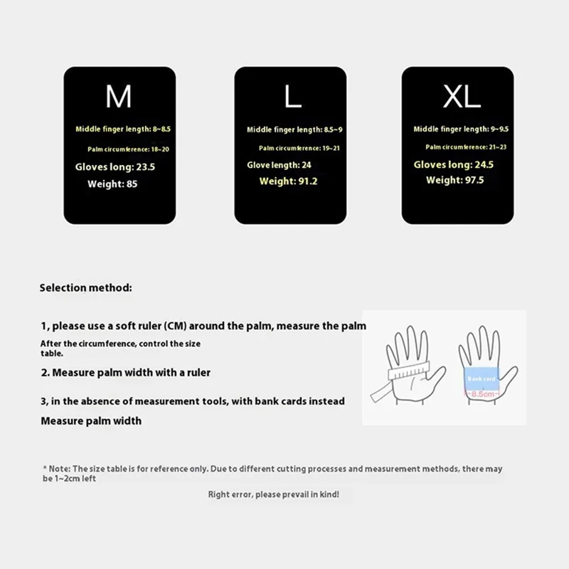 KYNCILOR 1 Pair Women's Windproof Bike Gloves Winter Cycling Touch Screen Hand Gloves - Black / L