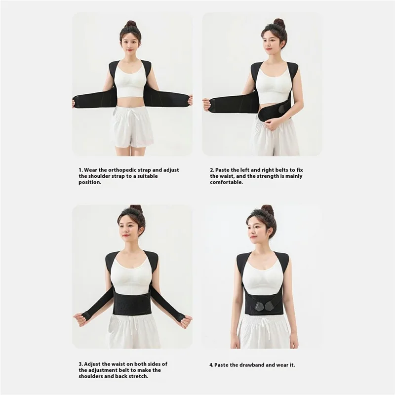 AB149 Back Posture Corrector Brace for Men Women Elastic Back Posture Correction Belt - S