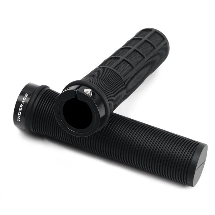 RIDERACE RR9518 1 Pair Bicycle TPR Handlebar Grip Cover Anti-Slip Handle Grip Sleeve - Black