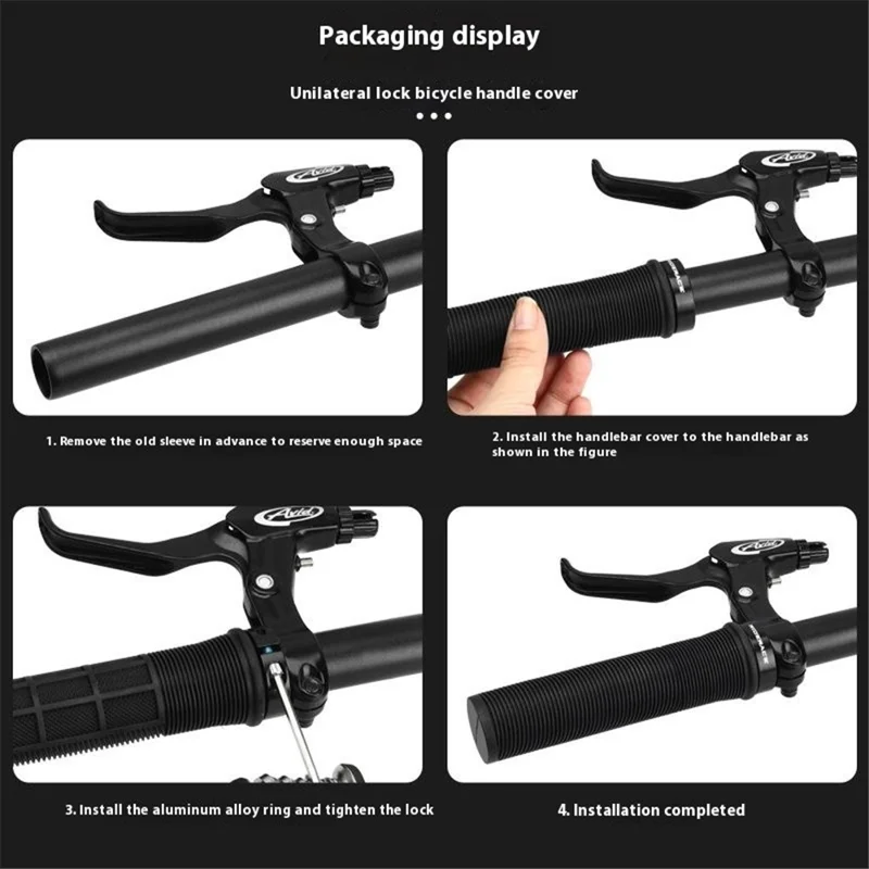 RIDERACE RR9518 1 Pair Bicycle TPR Handlebar Grip Cover Anti-Slip Handle Grip Sleeve - Red