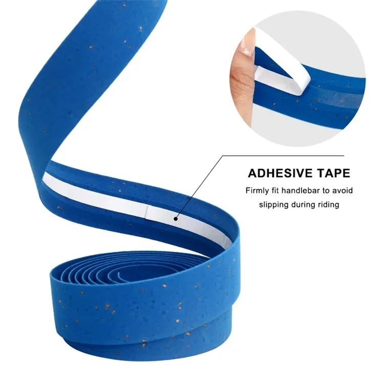 RIDERACE RR9502 2Pcs Anti-Slip Bicycle Handlebar Tape Shock Absorption EVA Road Bike Bar Tape, Length: 2m - White