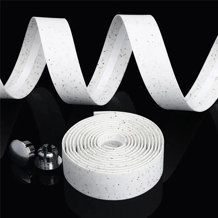 RIDERACE RR9502 2Pcs Anti-Slip Bicycle Handlebar Tape Shock Absorption EVA Road Bike Bar Tape, Length: 2m - White
