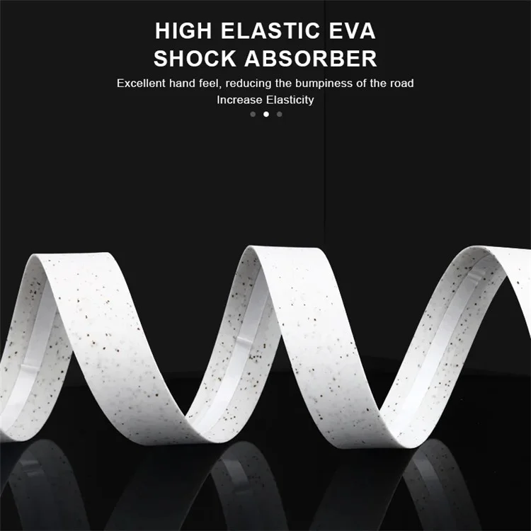 RIDERACE RR9502 2Pcs Anti-Slip Bicycle Handlebar Tape Shock Absorption EVA Road Bike Bar Tape, Length: 2m - White