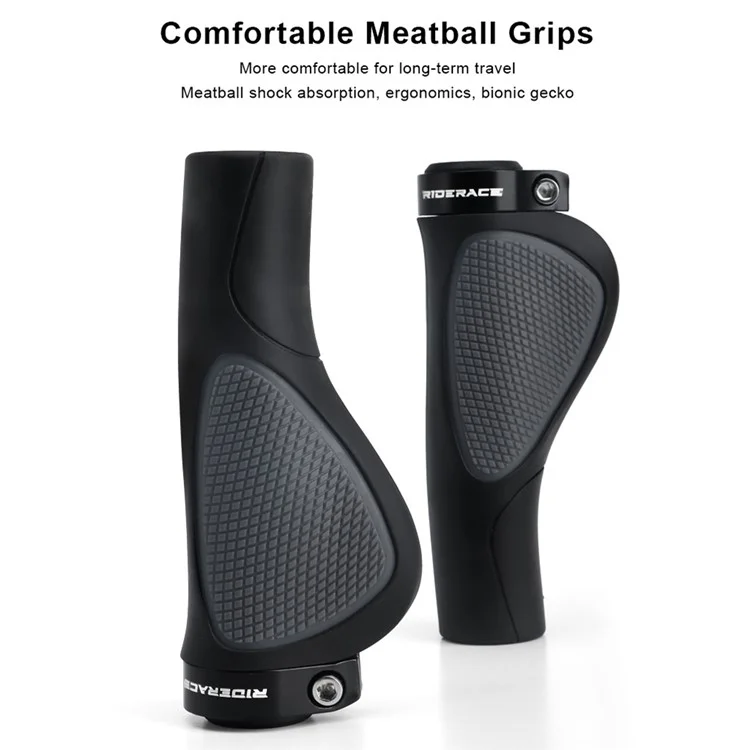 Riderace RR9200 Anti-Slip MTB Bike Grips Ergonomic Rubber Bicycle Cubierta de Manillar